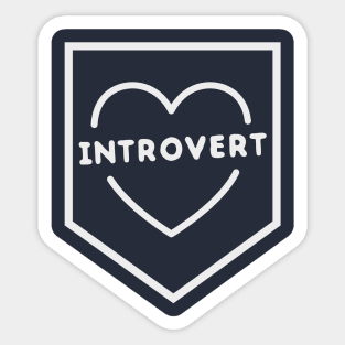 Funny introvert heart Sticker